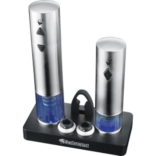 Wine Enthusiast Electric Blue Corkscrew and Wine Vacuum Preserver Gift Set